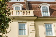 Architectural detail on the front facade