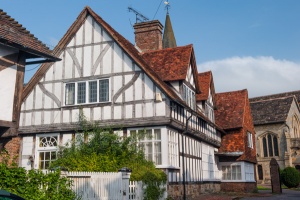 Timber framed cottages off Church Lane