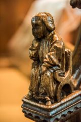 15th century bench end