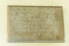 Rev IJ Taylor memorial plaque