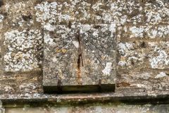 A sundial over the entrance