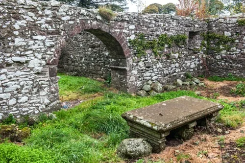 Table tomb inside the kirk entrance