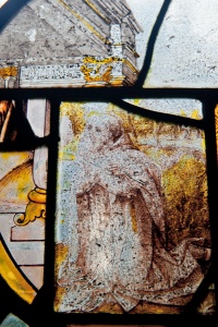 Closeup of the 13th century glass