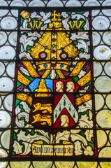 Stained glass window in the nave