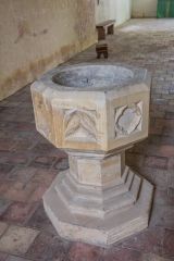The Victorian font in medieval style