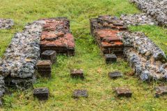 Remains of a hypocaust, south range