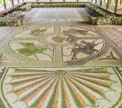 The Orpheus mosaic from the west