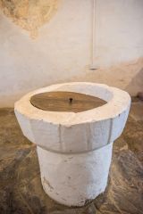 Llanbadarn-y-Garreg, St Padarn Church, The simple 13th century font