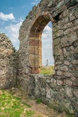 Inside the ruined chapel