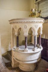 The ornate 19th century pulpit