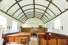 Looking west down the church aisle