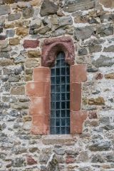 Restored medieval window, north nave wall