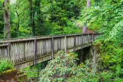 A footbridge over the Arlais Brook