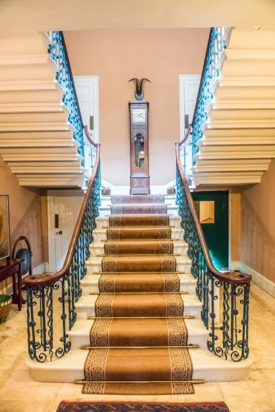 The elegant central staircase