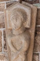 Llangarron, St Deinst church, A closer look at the Chrisom Child carving