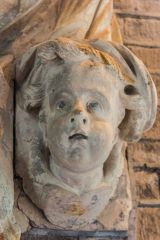 Llangarron, St Deinst church, A cherub on the Gwillym monument