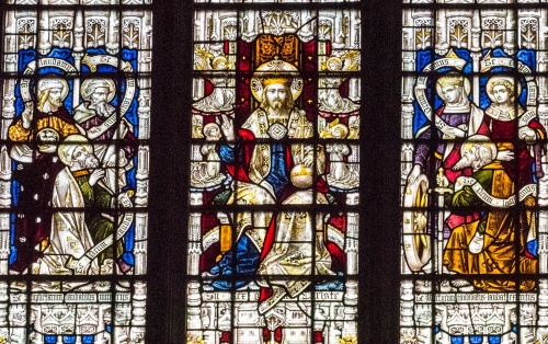 Stained glass, east window