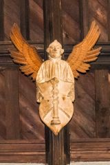 Llanidloes, Carved angel figures, St Idloes Church