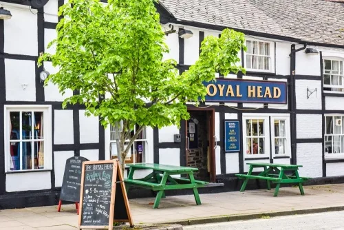The timber-framed Royal Head inn