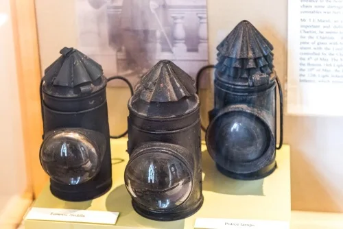A trio of Victorian policeman's lanterns