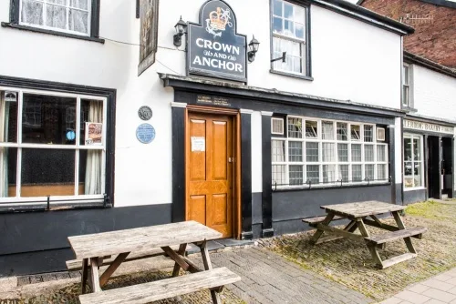 The 17th century Crown and Anchor pub