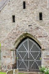 The unusual combination porch and bell-tower