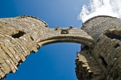 Passing under the gateway arch