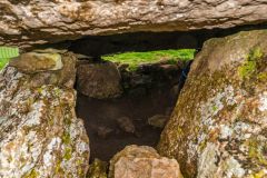 Looking into the burial chamber