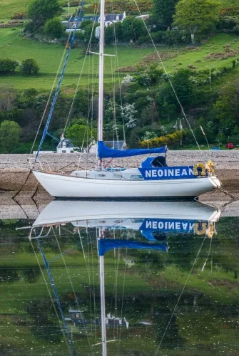 A sailboat on the loch