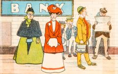 A 19th-century postcard depicting Bank station