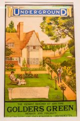 A poster promoting 'Metroland' developments in Golders Green