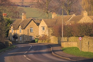 Cotswold stone cottages, Long Compton