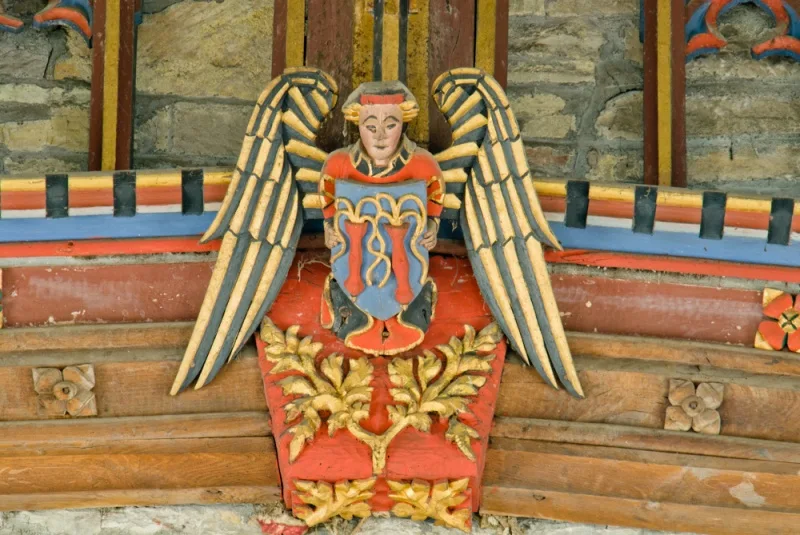 Carved angel on the 15th century nave roof