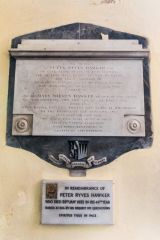 Memorial to Peter Hawker (1790) and Mary Hawker (1811)