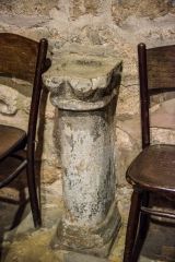 The 12th-century water stoup