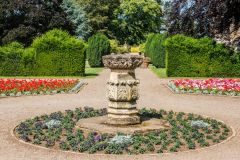 A fountain in the parterre garden