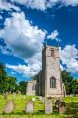 The west tower from the churchyard