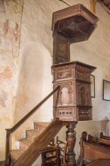 Lower Oddington, St Nicholas Church, The ornately carved pulpit