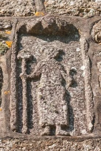 Figure of a monk over the doorway