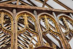 Tracery on the top of the medieval rood screen