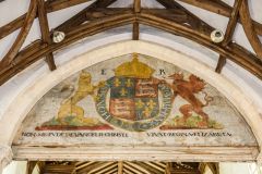 Elizabeth I royal coat of arms on canvas