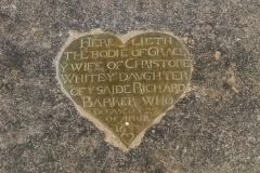 Grace Whitey memorial brass, 1655