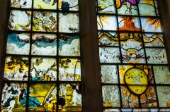 16th century stained glass in the nave