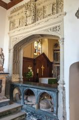 Sir John Peche monument (see the effigy inside the base)