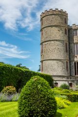 A corner tower from the garden