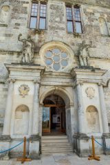 The ornate front entrance