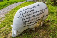 A rather peculiar churchyard decoration