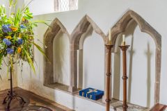 The 13th-century triple sedilia