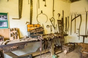 Part of the historic garden tool collection