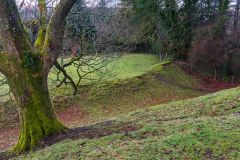 The fort earthworks from above